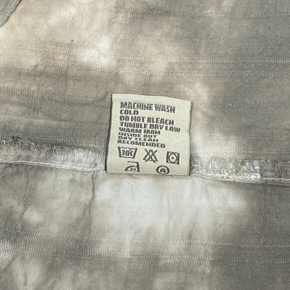 Eighty Eight Long Sleeve Collared Button Up Watercolor Stripe Shirt White Tan XL - Picture 11 of 11